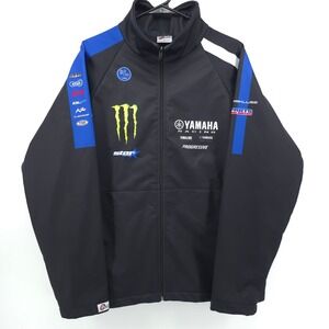Outer Circle Mens Jacket Yamaha Racing Monster Energy L Black Blue Moto Racing
